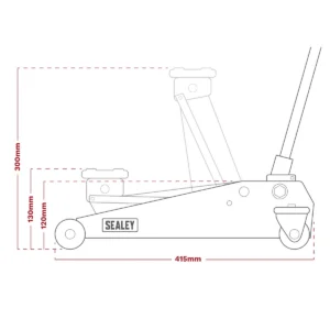 Short Chassis Trolley Jack 1.5 Tonne
