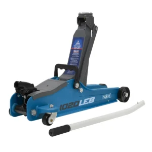 Low Profile Short Chassis Trolley Jack  2 Tonne & Accessories Bag Combo – Blue