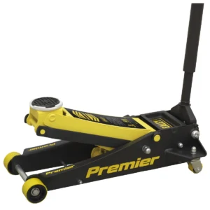 Premier Low Profile Trolley Jack with Rocket Lift 3 Tonne – Yellow