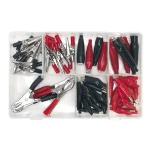 Crocodile Clip Assortment 60pc – Black & Red