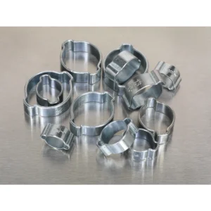 Zinc Plated O-Clip Double Ear Assortment 140pc