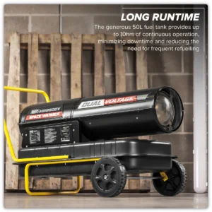 Dual Voltage Space Warmer® Kerosene/Diesel Heater with Wheels 185,000Btu/hr(55kW)