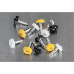 Numberplate Screw Assortment 4.8mm x 18mm 195pc – Plastic Enclosed Head