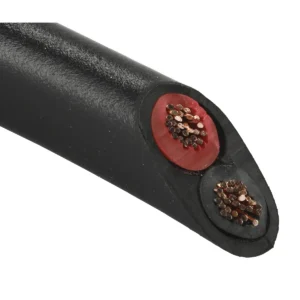 Thick Wall Flat Automotive Cable Twin 2 x 2mm² 28/0.30mm 30m – Black