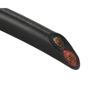 Thin Wall Flat Automotive Cable Twin 2 x 1mm² 32/0.20mm 30m – Black