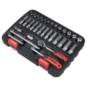 Lock-On™ Socket Set 1/4″Sq Drive 32pc