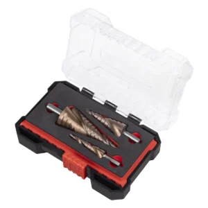 Spiral Flute HSS Cobalt Step Drill Bit Set 3pc