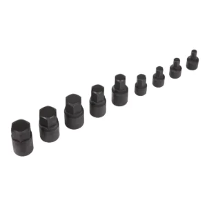Premier Low Profile Hex Impact Socket Bit Set 1/4″ & 3/8″Sq Drive 9pc