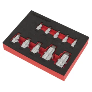 Premier Stubby Hex Socket Bit Set 1/4″, 3/8″ & 1/2″Sq Drive 10pc