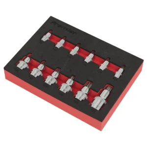 Premier Stubby TRX-Star* Socket Bit Set 1/4″, 3/8″ & 1/2″Sq Drive 12pc