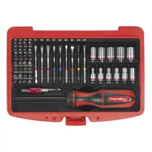 Premier Fine Tooth Ratchet Screwdriver & Accessory Set 51pc