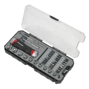 Premier Fine Tooth Ratchet Screwdriver Socket & Bit Set 38pc