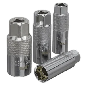 Magnetic Spark Plug Socket Set 3/8″Sq Drive 4pc