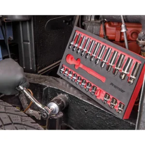 Premier Ratchet Wrench & Socket Set 3/8″Sq Drive 25pc