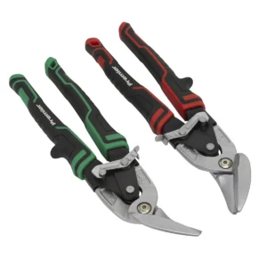 Premier High Leverage Offset Aviation Tin Snip Set 2pc