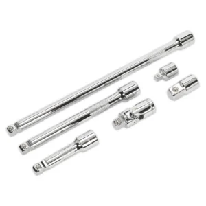 Premier Wobble/Rigid Extension Bar, Adaptor & Universal Joint Set 3/8″Sq Drive 6pc
