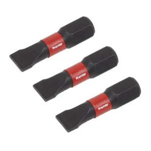Premier Slotted Impact Power Tool Bits 6.5 x 25mm 3pc
