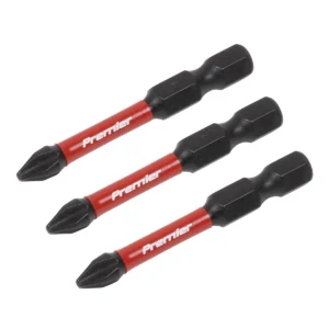 Premier Phillips Impact Power Tool Bits #2 x 50mm 3pc