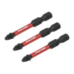 Premier Pozi Impact Power Tool Bits #2 x 50mm 3pc