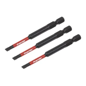 Premier Slotted Impact Power Tool Bits 4.5 x 75mm 3pc