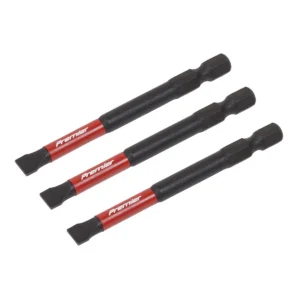 Premier Slotted Impact Power Tool Bits 6.5 x 75mm 3pc