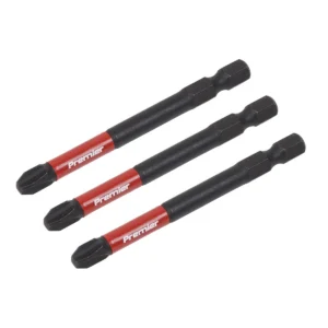 Premier Phillips Impact Power Tool Bits #3 x 75mm 3pc