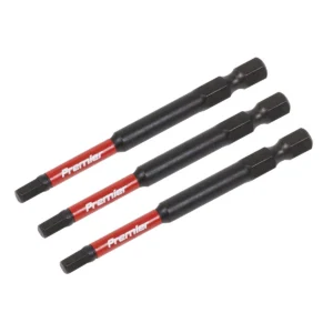Premier Hex Impact Power Tool Bits 4 x 75mm 3pc