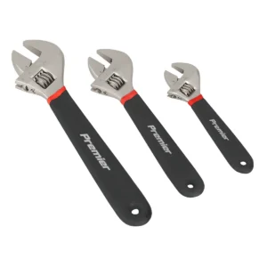 Premier Adjustable Ni-Fe Finish Wrench Set 3pc