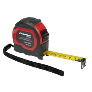 Metric/Imperial Rubber Tape Measure 5m(16ft) x 19mm – Display Box of 12