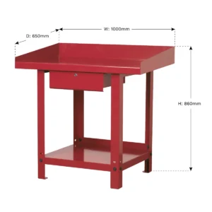 Steel Workbench with Drawer 1m