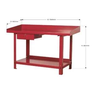 Steel Workbench with Drawer 1.5m