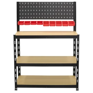Steel Workbench with Pegboard 1m