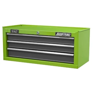 American PRO® Mid-Box Tool Chest 3 Drawer – Green/Grey
