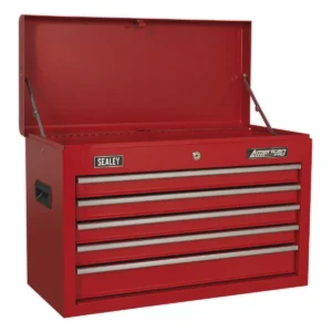 American PRO® Topchest, Mid-Box Tool Chest & Rollcab Stack 14 Drawer – Red