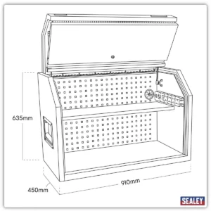 Superline PRO® Toolbox Hutch with Power Bar 910mm
