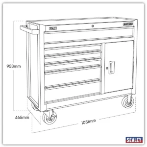 American PRO® Rollcab 6 Drawer – Green