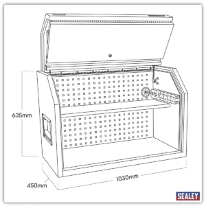 Superline PRO® Toolbox Hutch with Power Bar 1030mm