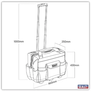 Heavy-Duty Tool Storage Bag on Wheels 450mm