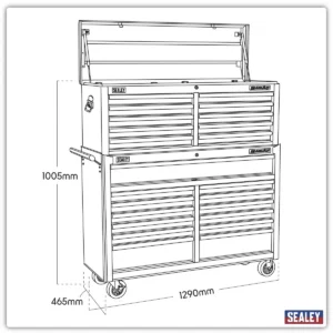 Superline PRO® Tool Chest Combination 23 Drawer – Black