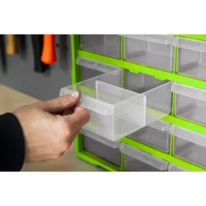 Cabinet Box 18 Drawer – Green/Black