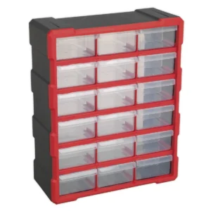 Cabinet Box 18 Drawer – Red/Black