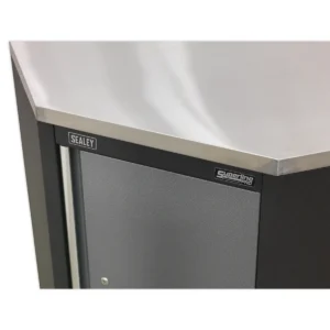 Superline PRO® Stainless Steel Worktop for Modular Corner Cabinet 865mm