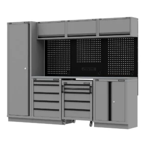 Superline PRO® Black Edition Storage System with Stainless Worktop 2.64m