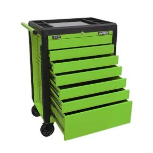 Superline PRO® Push-To-Open Rollcab 7 Drawer – Green