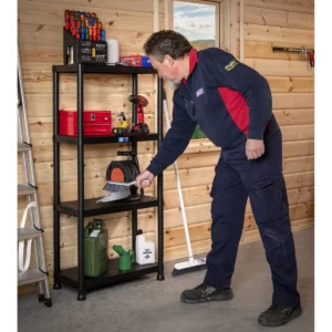 Plastic Racking Unit with 4 Shelves 25kg Capacity Per Level