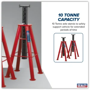 Premier Axle Stands (Pair) 10 Tonne Capacity per Stand High Level