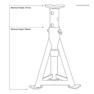 Premier Axle Stands (Pair) 6 Tonne Capacity per Stand – Red