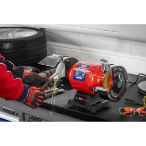 150mm Heavy-Duty Bench Grinder with Wire Wheel 450W/230V