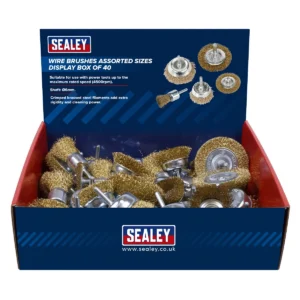 Crimped Wire Brushes Assorted Sizes – Display Box of 40