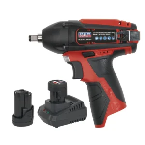 SV12 Series 3/8″Sq Drive Cordless Impact Wrench Kit 12V 2Ah – 2 Batteries